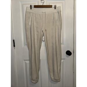 Athleta Cozy Karma Recover Jogger Size L Large Bone Ivory Sweat Pants